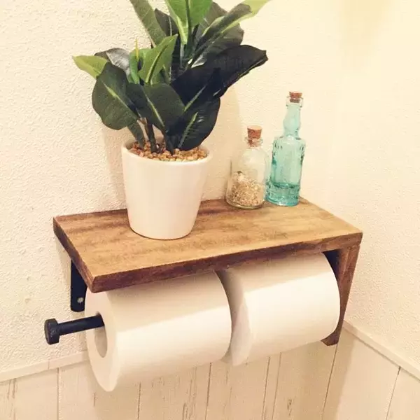 「カフェの雰囲気に変身♪トイレットペーパーホルダーDIY」の画像