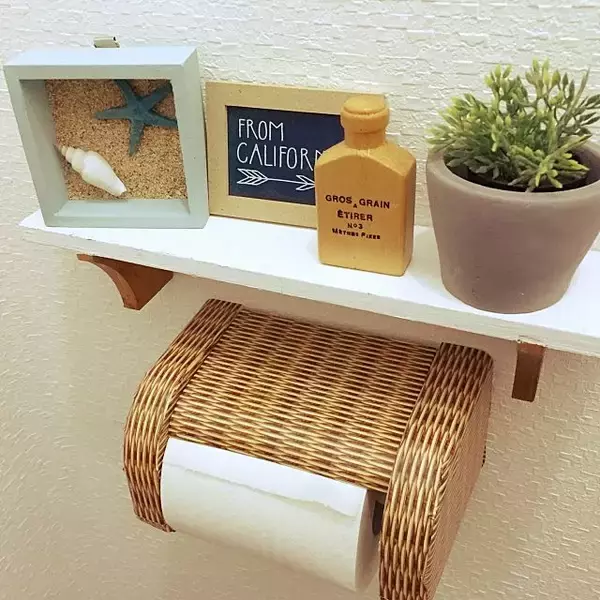 「カフェの雰囲気に変身♪トイレットペーパーホルダーDIY」の画像