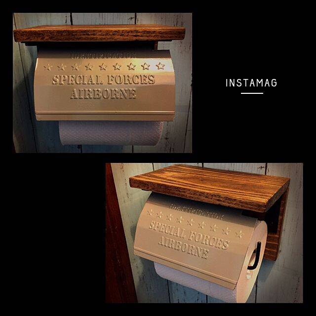 カフェの雰囲気に変身♪トイレットペーパーホルダーDIY