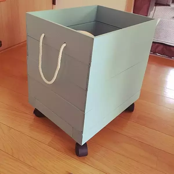 「愛情と思いやりがギュッ♡キッズおもちゃ箱のDIYアイデア」の画像