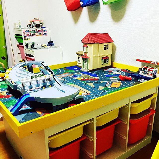 愛情と思いやりがギュッ♡キッズおもちゃ箱のDIYアイデア