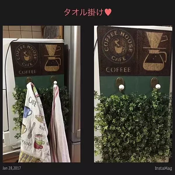 「使い勝手も見た目もバツグン！タオル掛けDIYのアイデア集」の画像