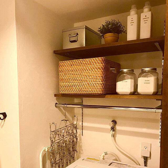 便利さだけじゃ満足しない☆見栄えの良い洗濯機周り収納