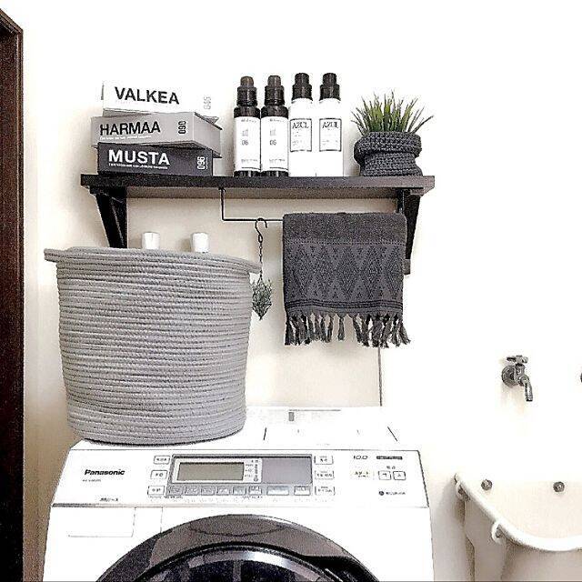 便利さだけじゃ満足しない☆見栄えの良い洗濯機周り収納