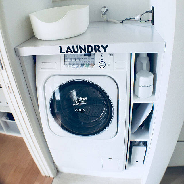 便利さだけじゃ満足しない☆見栄えの良い洗濯機周り収納