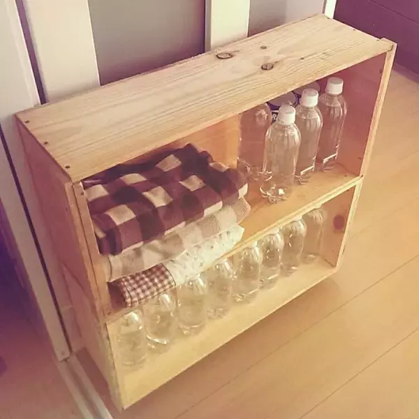 「キッチン収納にも活躍！みんなの木箱DIYが暮らしを支える」の画像
