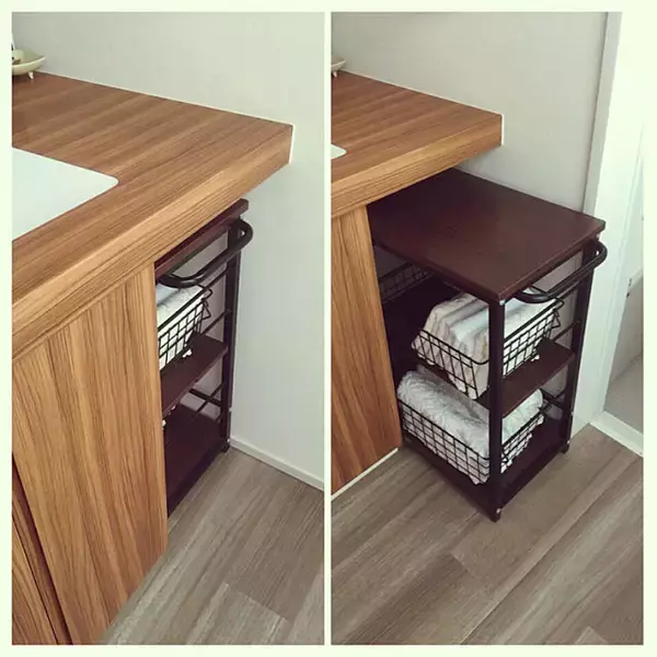 「こんな使い方もあるの⁉キッチンワゴンを使った整理収納術」の画像