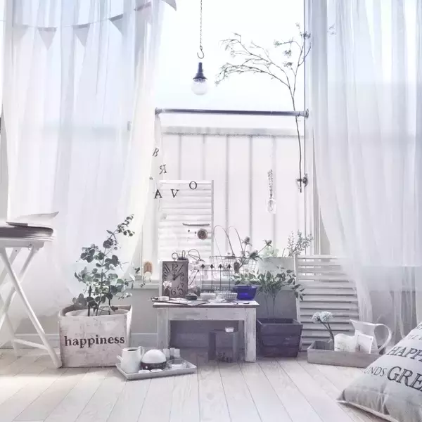 毎日癒されたい♪IKEAの白カーテンで居心地良い空間づくり