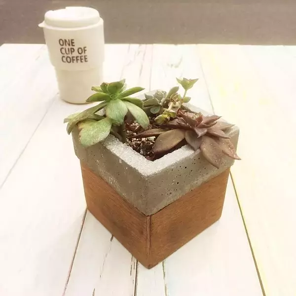 「流して固めるだけ♡簡単なのにかっこいい、セメントDIY」の画像