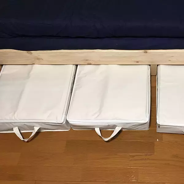 「ジャストサイズでスッキリ爽快♡ベット下の収納アイテム」の画像