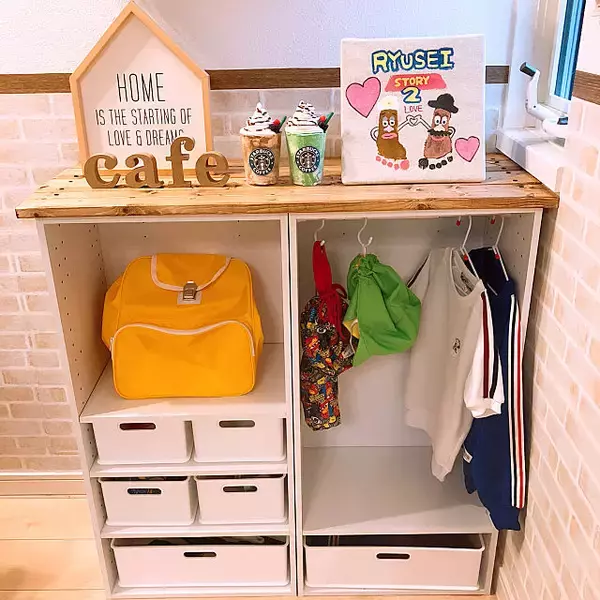 「目が届きやすい☆学校・園グッズはリビング収納がオススメ」の画像