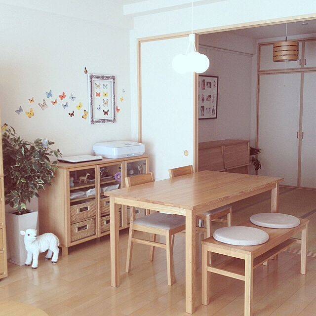 シンプルで美しいから好き♡無印良品のベンチがあるお部屋
