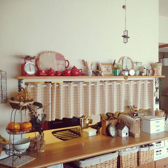 キッチン＆バスルームにもカーテンをつけたい♪10のお手本