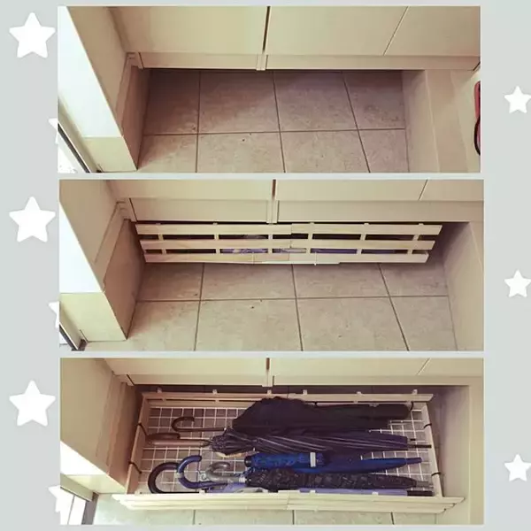 「傘立ての概念を変える！真似したくなる傘の収納アイデア」の画像