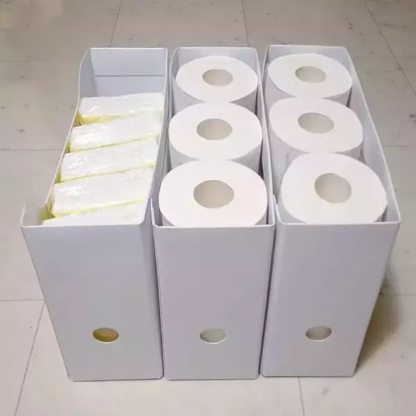 「便利にしまってすっきり見せる☆トイレットペーパー収納術」の画像