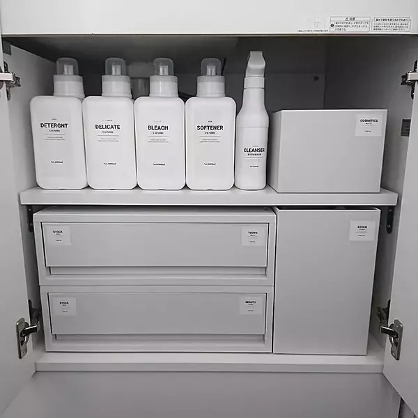 「大掃除ですっきりコンパクトに！参考にしたい洗面所収納」の画像