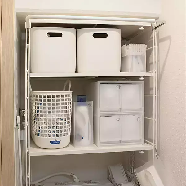 「大掃除ですっきりコンパクトに！参考にしたい洗面所収納」の画像