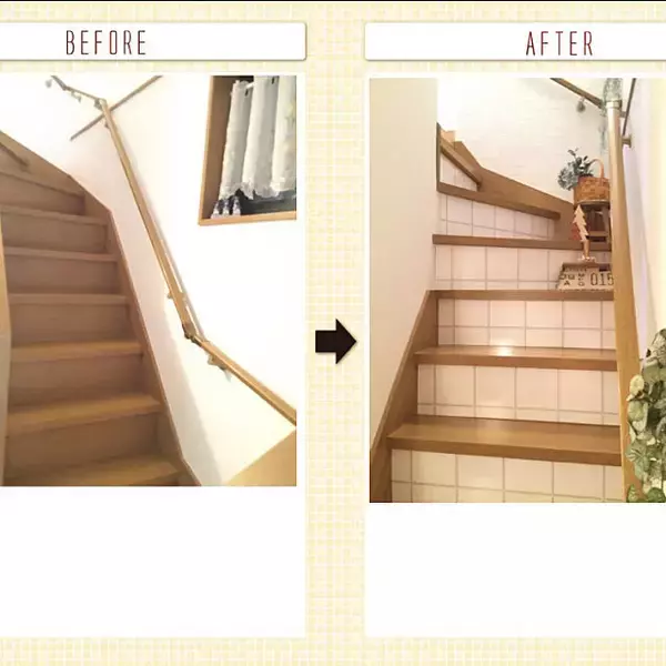 「一段あがるごとに気分もあがる♪階段の蹴込みリメイク10選」の画像