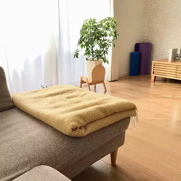 「ソファを見栄え良く☆無印良品とニトリのインテリアグッズ」の画像