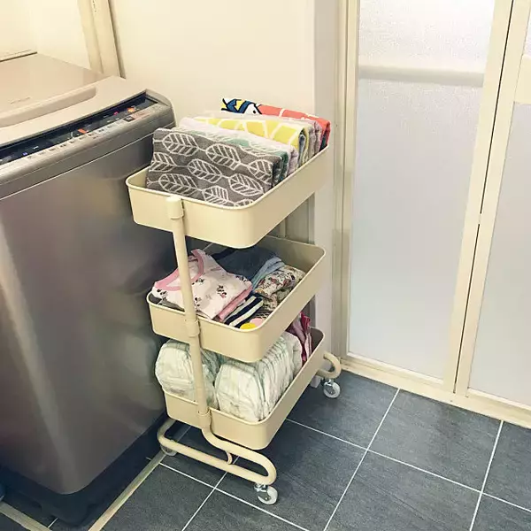 「着替えや支度がスムーズに♪お部屋が整うパジャマ置き場」の画像