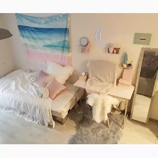 「ロマンチック♪パステルカラーで作るやさしいベッドルーム」の画像