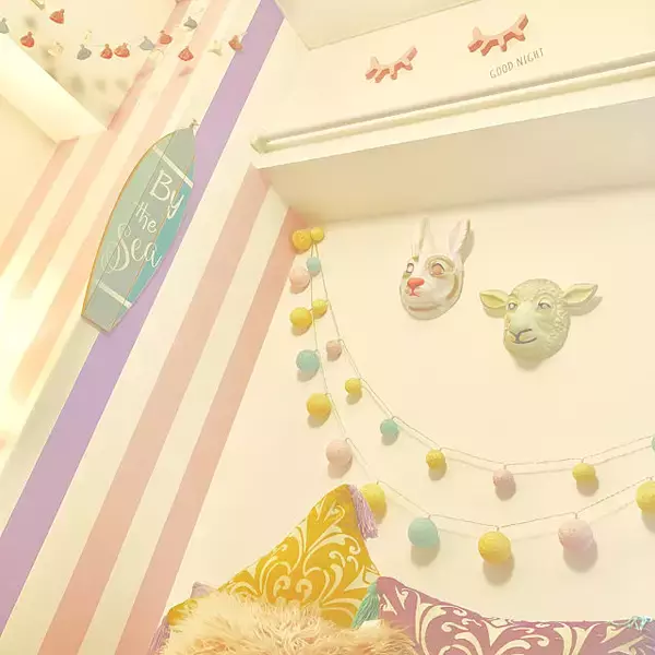 「ロマンチック♪パステルカラーで作るやさしいベッドルーム」の画像