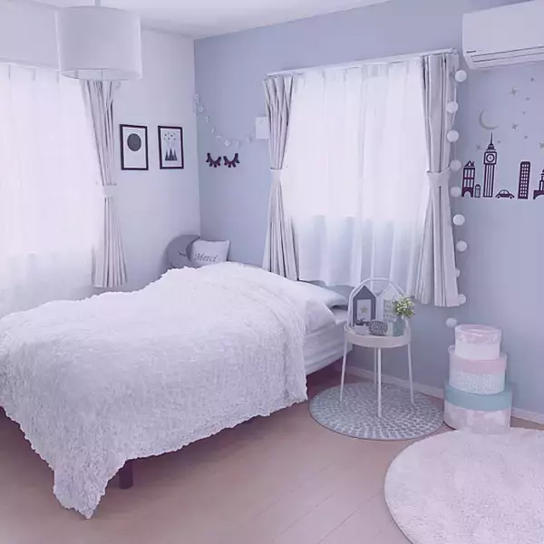 「ロマンチック♪パステルカラーで作るやさしいベッドルーム」の画像