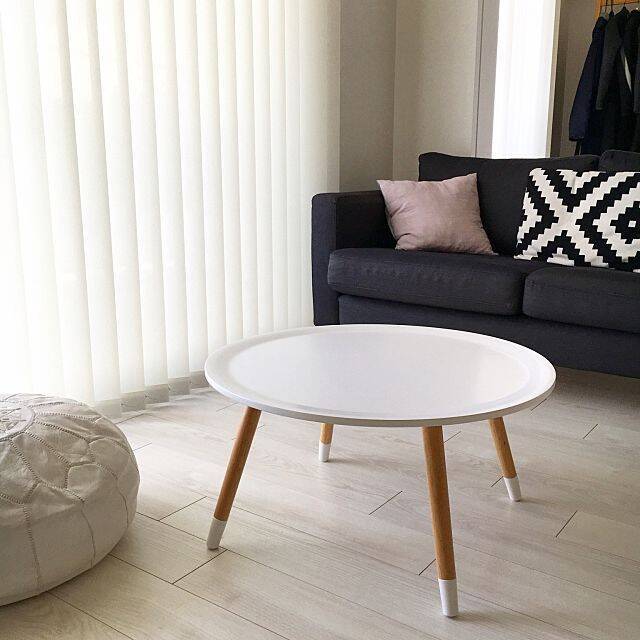 まるい形に癒される♡お部屋にちゃぶ台のあるくらし