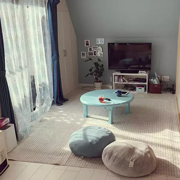 「まるい形に癒される♡お部屋にちゃぶ台のあるくらし」の画像
