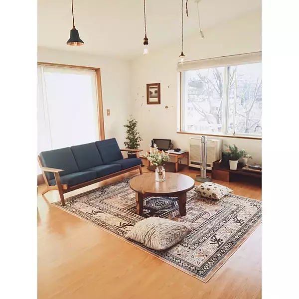 「まるい形に癒される♡お部屋にちゃぶ台のあるくらし」の画像