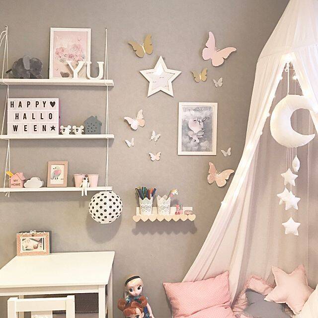 女の子のあこがれ♡姫系の子ども部屋コーディネート