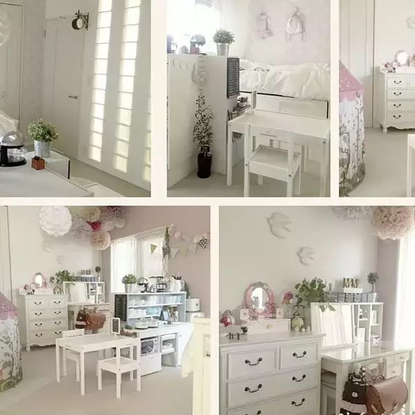 「女の子のあこがれ♡姫系の子ども部屋コーディネート」の画像