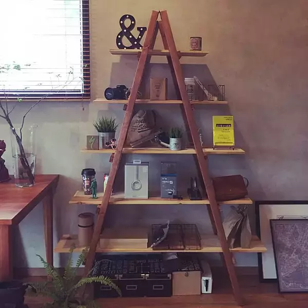 「ディスプレイや収納に！DIYで作れる自分だけのラダー」の画像