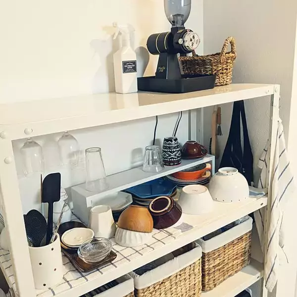 「暮らしのモチベーションが上がる♡一人暮らしの食器収納」の画像