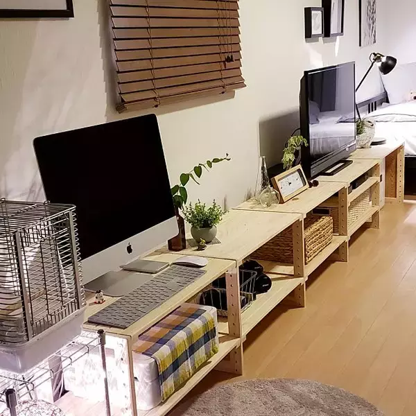 「「30ｍ2。モノトーン＆ナチュラルで統一した愛鳥と暮らす1K」 by ruchicoccoさん」の画像