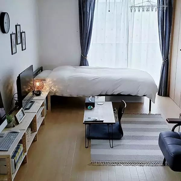 「「30ｍ2。モノトーン＆ナチュラルで統一した愛鳥と暮らす1K」 by ruchicoccoさん」の画像