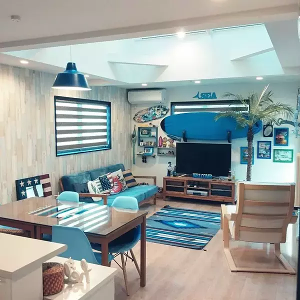 「爽やかさとかっこよさのmix up！サーフスタイルインテリア」の画像