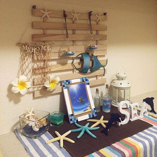 気分はハワイアン！海を感じる小物やディスプレイ