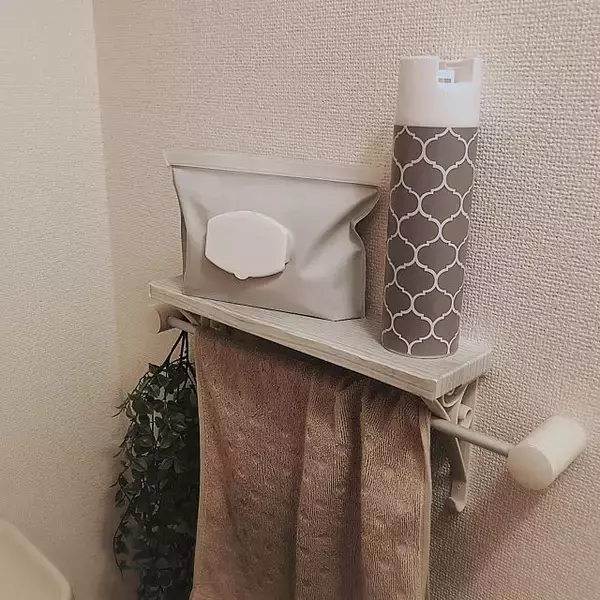 「収納スペースに変身！タオルバーを活用した収納アイデア」の画像