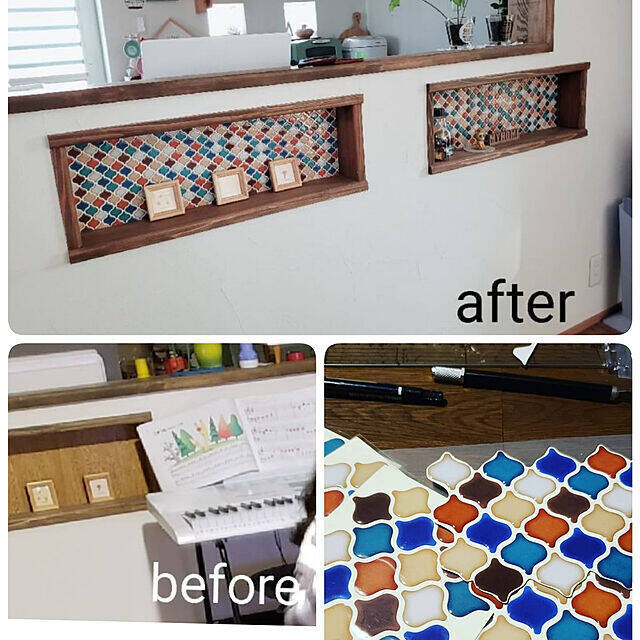 あちこち貼れてイメチェンできる！セリアのタイルシール