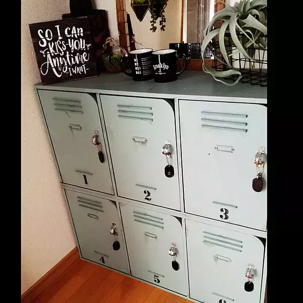 「見せても隠してもOKな収納を♪ニトリのカラーボックス」の画像