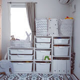 「見せても隠してもOKな収納を♪ニトリのカラーボックス」の画像1