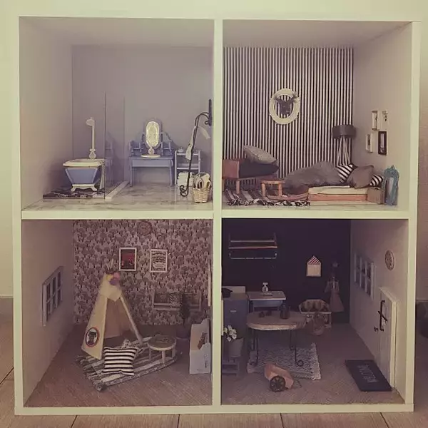 「夢いっぱいの小さなおうち♡手作りドールハウスへようこそ」の画像