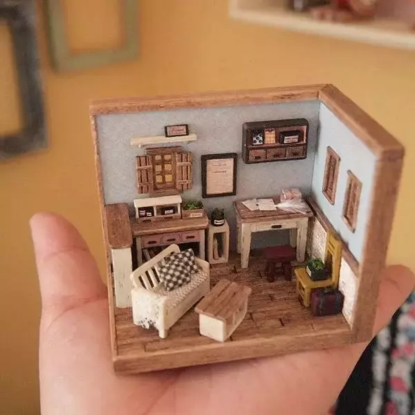 「夢いっぱいの小さなおうち♡手作りドールハウスへようこそ」の画像