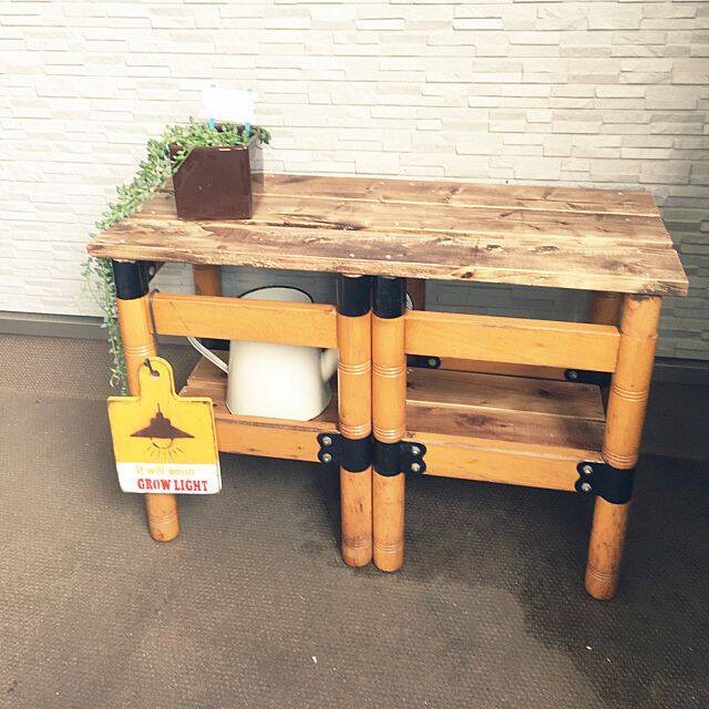 デザインも用途もお家にぴったり！工夫満載なDIYのベンチ