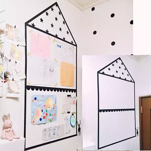 「小さな芸術家さんも喜ぶ！子どもの絵の飾り方アイデア」の画像