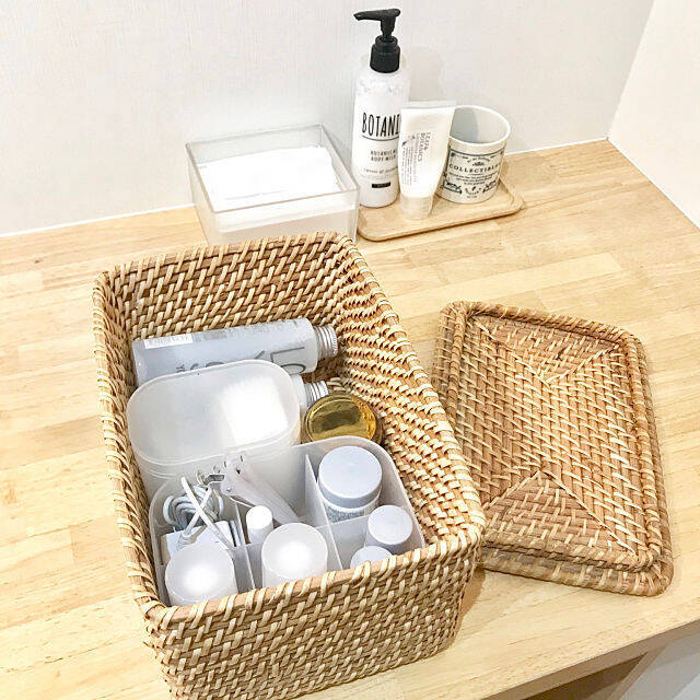 見た目も使い勝手も良い洗面所☆センスが光る造作棚収納