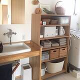 「見た目も使い勝手も良い洗面所☆センスが光る造作棚収納」の画像3