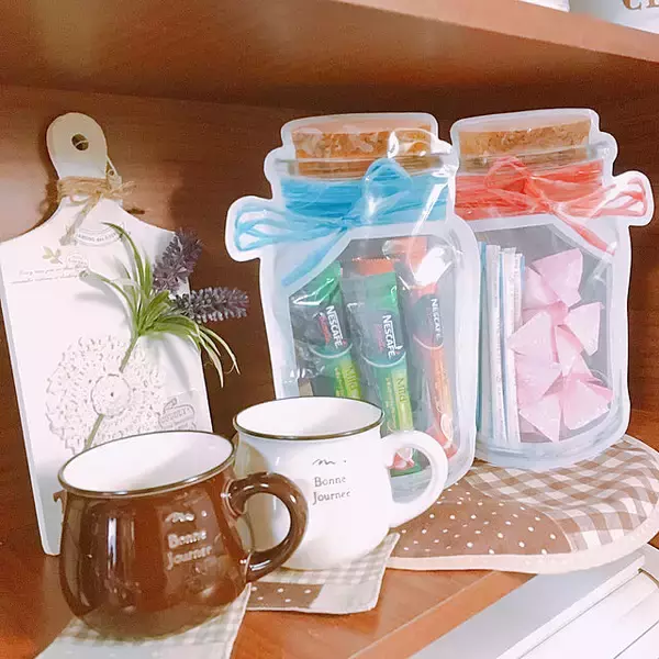 「使いやすく美しくがポイント♪コーヒーグッズの収納実例」の画像