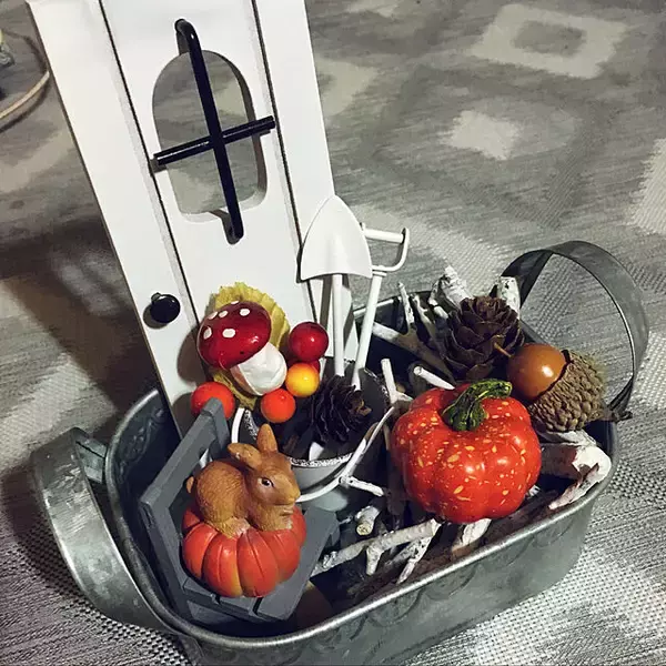 「手軽に四季を感じたい♪セリアの小物で季節のディスプレイ」の画像